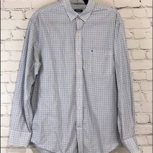 IZOD, Medium, Long Sleeve, Button Shirt, Check